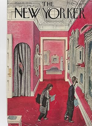 The New Yorker March 30, 1946 Daniel Brustlein FRONT COVER ONLY