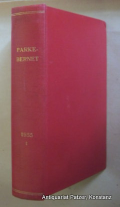 Sammelband mit 5 Katalogen von Buchauktionen aus dem Jahr 1955. New York 1955. Roter Leinenband d...