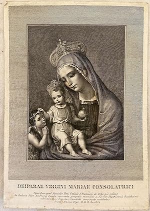 DEIPARAE VIRGINI MARIAE CONSOLATRICICujus icon apud Moniales Tertii Ordinis S. Francisci de Urbe ...