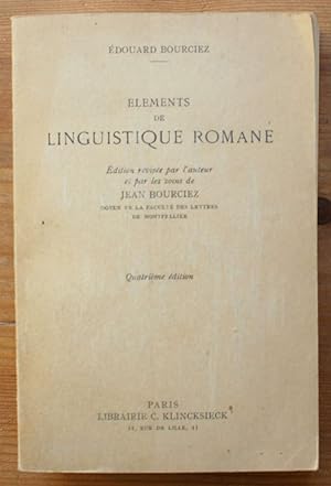Eléments de linguistique romane
