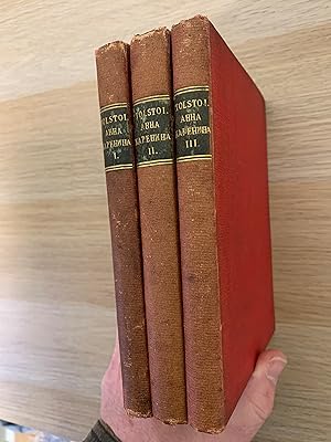 Anna Karenina (Russian language, 3 volume version signed by Charles Sarolea)