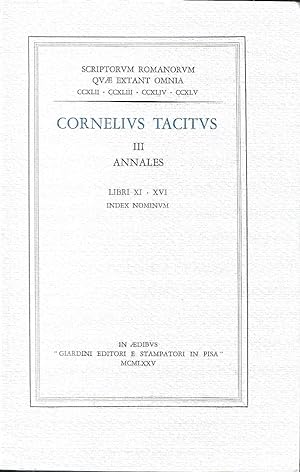 Annales - III. Libri XI-XVI. Index nominum