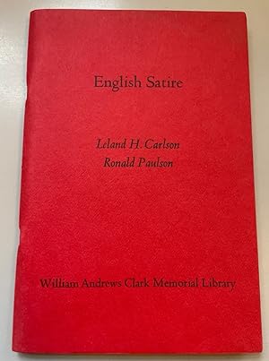English Satire. Papers Read at a Clark Library Seminar, January 15, 1972.