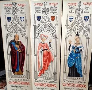 Costume Designs. 3 Theatre Poster ORIGINAL Paintings. Queen Isabella of Bavaria, Charles the VIth...