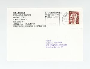Exhibition postcard: Edda Renouf Bei Konrad Fischer (22 May-18 June 1974)