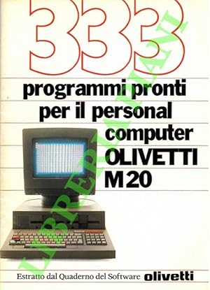 Programmi pronti per il personal computer Olivetti M20.
