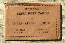 Set of Four Sepia Post Cards of Christ Church, Oxford