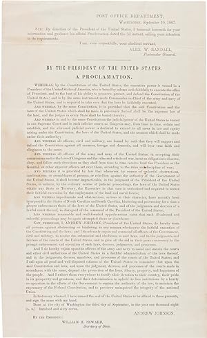 BY THE PRESIDENT OF THE UNITED STATES. A PROCLAMATION. WHEREAS, BY THE CONSTITUTION OF THE UNITED...