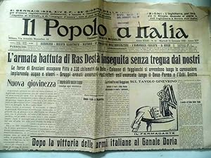 IL POPOLO D' ITALIA Martedì 21 Gennaio 1936 - Anno XIV L' ARMA BATTUTA DI RAS DESTA' INSEGUITA SE...