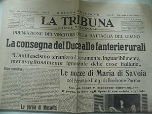 LA TRIBUNA QUINTA EDIZIONE Roma Martedì 24 Gennaio 1939 PREMIAZIONE VINCITORI DELLA BATTAGLIA DEL...