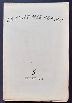 Le Pont Mirabeau : n° 5, juillet 1939.