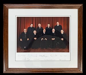PHOTOGRAPH OF THE 1988 - 1990 REHNQUIST SUPREME COURT SIGNED BY ALL NINE JUSTICES
