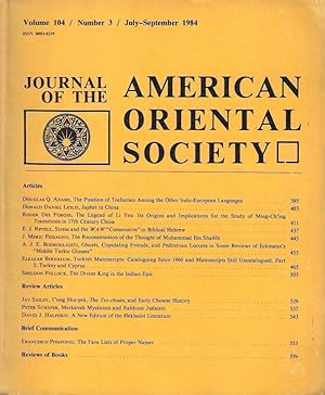 Journal of the American Oriental Society. Vol. 104 / N. 3 /1984