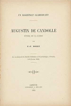 Augustin de Candolle syndic de la Garde - F.F. Roget