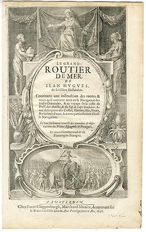 Antique Print-LINSCHOTEN-TITLE-SEA-VOYAGE-Deutecum-Linschoten-1599