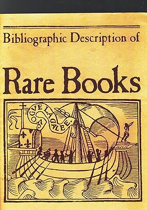 Bibliographic Description of Rare Books