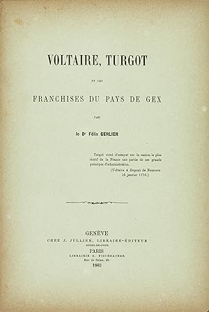 Voltaire, Turgot et les franchises du pays de Gex