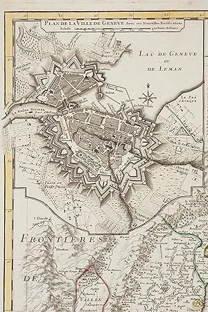 Carte de Genève par Chopy, Buache (détail): "Carte du lac de Geneve et des pays circonvoisins, ou...