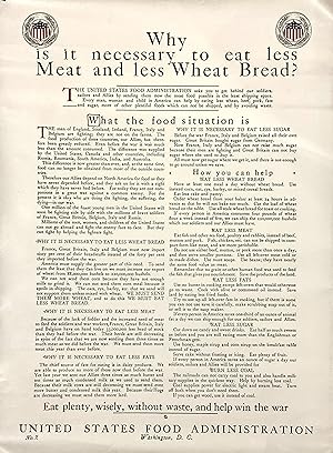 Why is it necessary to eat less Meat and less Wheat Bread