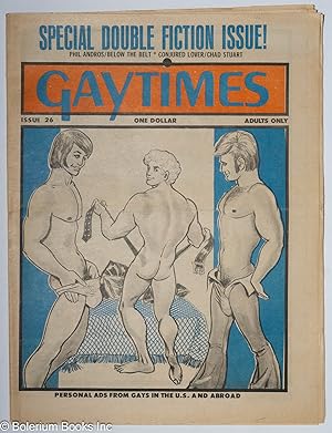 Gaytimes: #26: Special Double Fiction issue, Tom of Finland centerfold poster