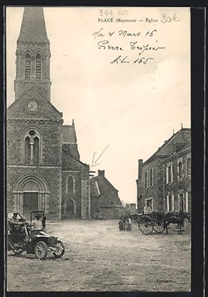 Carte postale Placé, Église