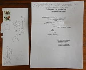 Typed Poem Inscribed to Poetry Editor Donald Allen (Flower Garland Froth for Zenship Philip Whalen)