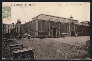 Carte postale Béziers, Les Halles