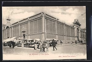 Carte postale Beziers, Les Halles