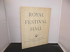 Royal Festival Hall Souvenir Programme - Opening Ceremony and Inaugural Concerts 3 May-9 May 1951