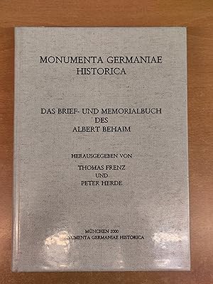 Das Brief- und Memorialbuch des Albert Behaim