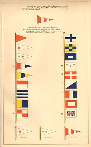 Signal Flags ordered by the Lords Commissioners of the Admiralty, to be used by British men-of-Wa...