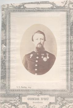 Portrait of Conde d'Eu. Generalissimo. (Prince Gaston of Orleans, 1842-1922).