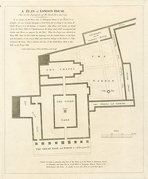 A plan of London House, now in the Possession of Mr. Jacob Ilive December 1747