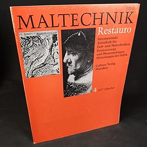 Maltechnik 1 - Restauro: Internationale Zeitschrift für Farb- und Maltechniken, Restaurierung und...
