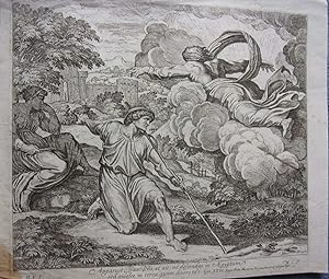GRAVURE A L' EAU FORTE 1649 de NICOLAS CHAPERON FECIT GRAVEUR ET MARIETTE PETRI EDITEUR