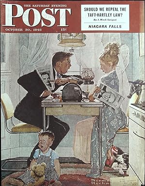 The Saturday Evening Post October 30, 1948 Norman Rockwell FRONT COVER ONLY