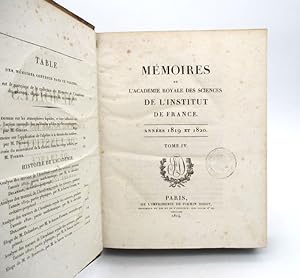 Mémoires de l'Académie royale des Sciences de l'Institut de France : tome IV seul