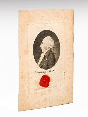 Portrait du Comte Roger Ducos dessiné au Physionotrace et gravé par Quenedey [ Avec son cachet de...