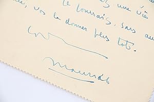 Lettre autographe datée et signée adressée à l'éditeur Henri Lapina qui souhaite éditer un de ses...