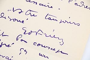 Lettre autographe datée et signée à son ami l'éditeur, galeriste et marchand d'art Louis Soullié