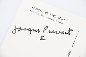 Carte postale enrichie de la signature manuscrite de Jacques Prévert