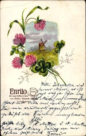 Ansichtskarte / Postkarte Reklame Enrilo, neuer Kaffee-Ersatz von Heinr. Franck Söhne, Ludwigsbur...