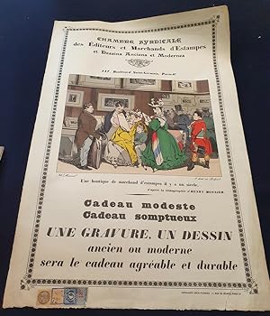 Affiche Chambre Syndicale des Éditeurs et Marchands d'Estampes et Dessins Anciens et Modernes
