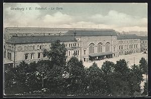 Ansichtskarte Strassburg i. E., Blick auf den Bahnhof