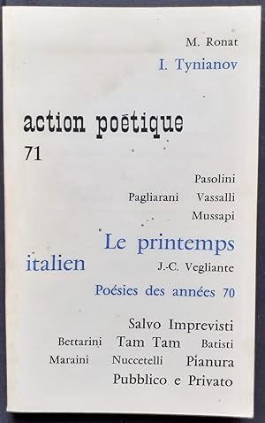 Action poétique n°71, septembre 1977: Le printemps italien.