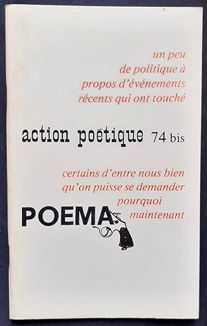 Action poétique n°74 bis, septembre 1978 -