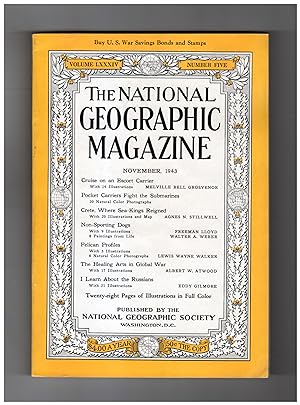 National Geographic Magazine - November,1943. Cruise on an Escort Carrier; Pocket Carriers; Crete...