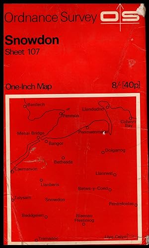 Ordnance Survey Map: SNOWDON one Inch Map, Sheet No.107 1969