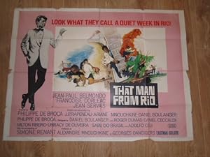 Vintage Quad Poster That Man from Rio 1964
