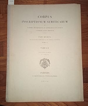 Corpus inscriptionum semiticarum ab academia inscriptionum et litterarum humaniorum canditum atqu...